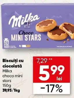 PROFI Biscuiţi cu ciocolată Milka choco mini stars Ofertă