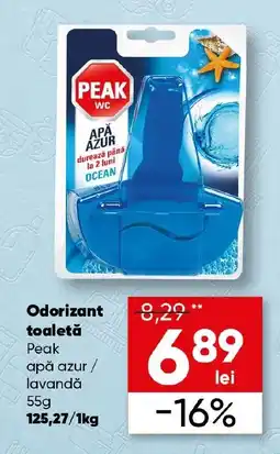 PROFI Odorizant toaletă Peak apǎ azur/ lavandă Ofertă