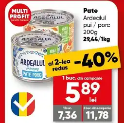 PROFI Pate Ardealul pui/porc Ofertă