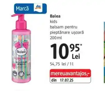 Balea kids balsam pentru pieptănare uşoară