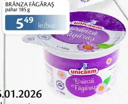 Unicarm Brânza făgăraş pahar Ofertă