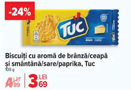 Carrefour Market Biscuiți cu aromă de brânză/ceapă şi smântână/sare/paprika, Tuc Ofertă