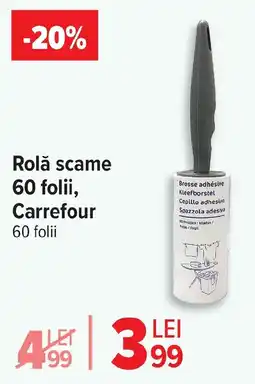 Carrefour Market Rolă scame 60 folii, Carrefour Ofertă