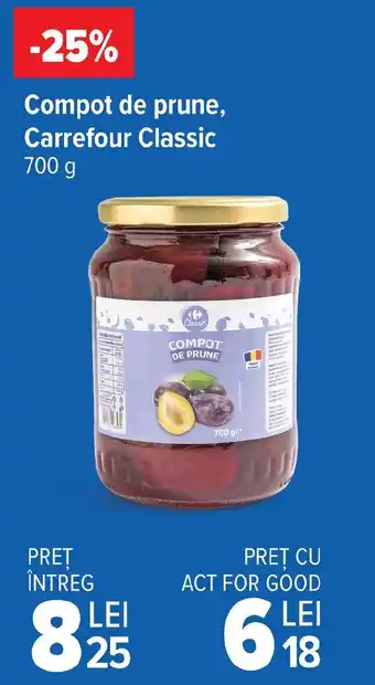 Carrefour Market Compot de prune, Carrefour Classic Ofertă