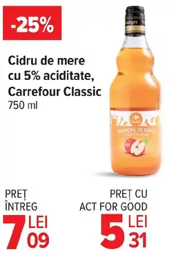 Carrefour Market Cidru de mere cu 5% aciditate, Carrefour Classic Ofertă