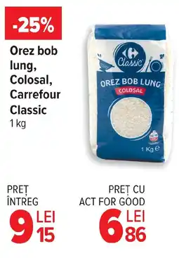Carrefour Market Orez bob lung, Colosal, Carrefour Classic Ofertă