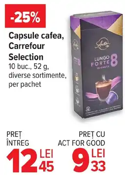 Carrefour Market Capsule cafea, Carrefour Selection Ofertă