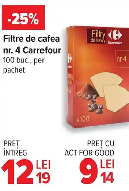 Carrefour Market Filtre de cafea nr. 4 Carrefour Ofertă