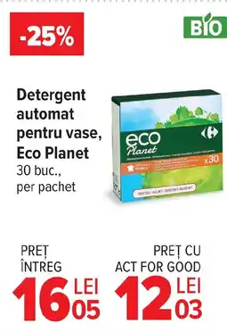 Carrefour Market Detergent automat pentru vase, Eco Planet Ofertă