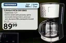 Selgros Cafetieră HCM-D915BKS Ofertă