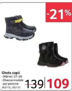 Selgros Ghete copii Ofertă