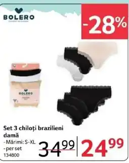 Selgros Set 3 chiloţi brazilieni damǎ Ofertă