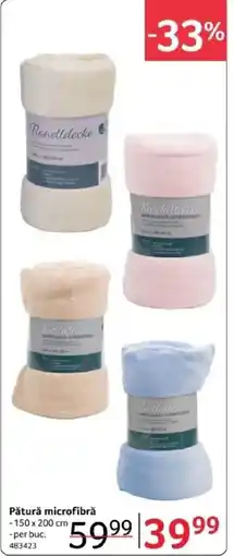 Selgros Pătură microfibrǎ Ofertă
