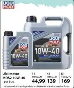 Selgros Ulei motor MOS2 10W-40 Ofertă