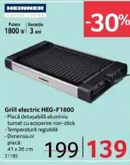 Selgros Grill electric HEG-F1800 Ofertă