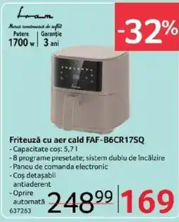 Selgros Friteuză cu aer cald FAF-B6CR17SQ Ofertă