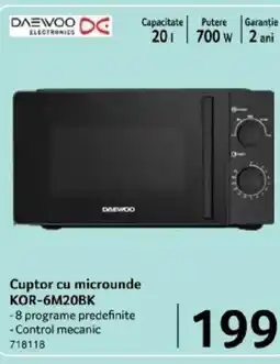 Selgros Cuptor cu microunde KOR-6M20BK Ofertă
