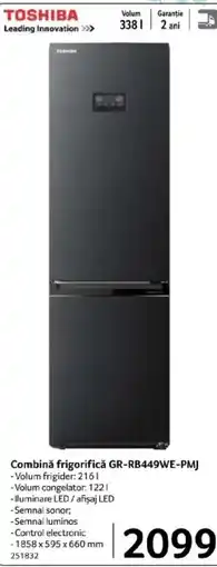 Selgros Combinǎ frigorifică GR-RB449WE-PMJ Ofertă