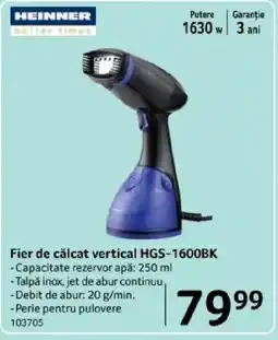 Selgros Fier de călcat vertical HGS-1600BK Ofertă