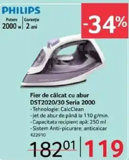 Selgros PHILIPS Fier de călcat cu abur DST2020/30 Seria 2000 Ofertă
