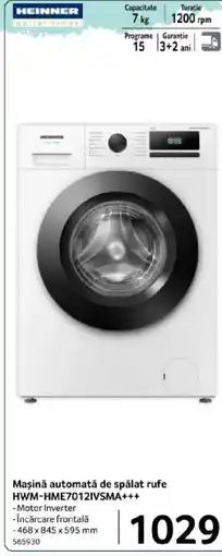 Selgros Maşină automată de spălat rufe HWM-HME7012IVSMA+++ Ofertă