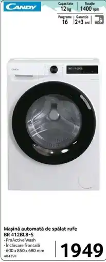 Selgros Maşină automată de spălat rufe BR 412BL8-S Ofertă