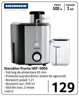 Selgros Storător fructe HSF-500S Ofertă