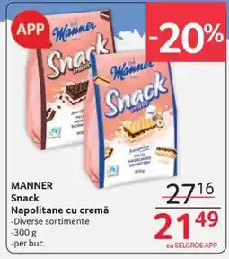 Selgros MANNER Snack Ofertă