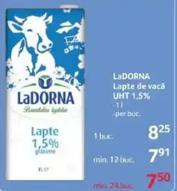 Selgros LaDORNA Lapte de vacǎ UHT 1,5% Ofertă