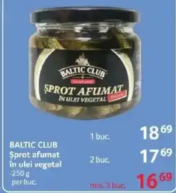 Selgros BALTIC CLUB Sprot afumat în ulei vegetal Ofertă