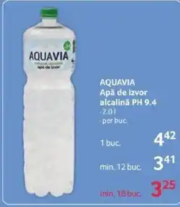 Selgros AQUAVIA Apă de izvor alcalinǎ PH 9.4 Ofertă