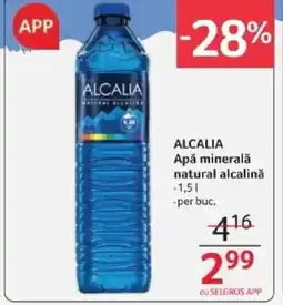 Selgros ALCALIA Apă minerală natural alcalinǎ Ofertă