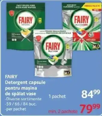 Selgros FAIRY Detergent capsule pentru maşina de spălat vase Ofertă