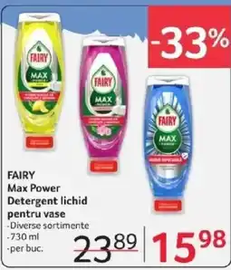 Selgros FAIRY Max Power Detergent lichid pentru vase Ofertă