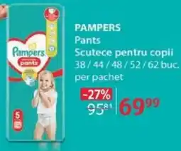 Selgros PAMPERS Pants Scutece pentru copii Ofertă
