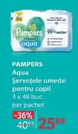 Selgros PAMPERS Aqua Şerveţele umede pentru copii Ofertă