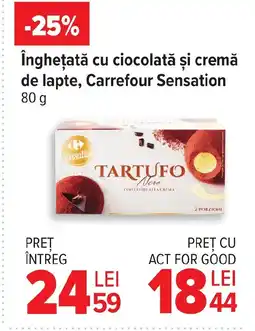 Carrefour îngheţată cu ciocolată şi cremă de lapte, Carrefour Sensation Ofertă