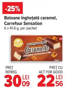 Carrefour Batoane îngheţată caramel, Carrefour Sensation Ofertă