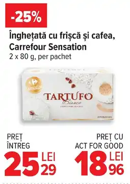Carrefour înghețată cu frișcă și cafea, Carrefour Sensation Ofertă