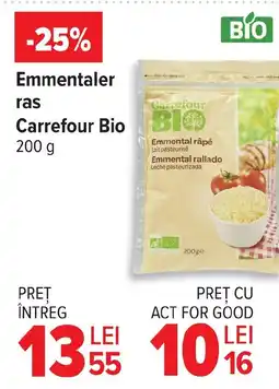 Carrefour Emmentaler ras Carrefour Bio Ofertă