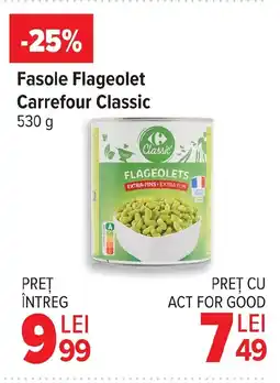 Carrefour Fasole Flageolet Carrefour Classic Ofertă