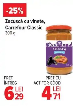 Carrefour Zacuscă cu vinete, Carrefour Classic Ofertă