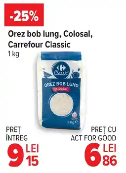 Carrefour Orez bob lung, Colosal, Carrefour Classic Ofertă