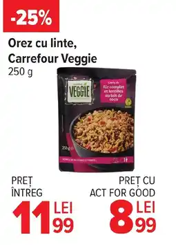 Carrefour Orez cu linte, Carrefour Veggie Ofertă