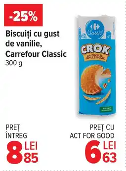 Carrefour Biscuiți cu gust de vanilie, Carrefour Classic Ofertă