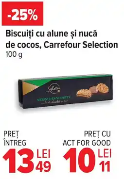 Carrefour Biscuiți cu alune şi nucă de cocos, Carrefour Selection Ofertă