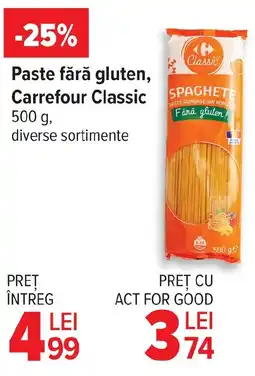 Carrefour Paste fără gluten, Carrefour Classic Ofertă