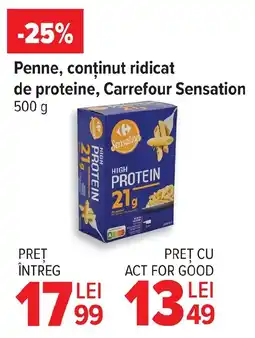 Carrefour Penne, conținut ridicat de proteine, Carrefour Sensation Ofertă
