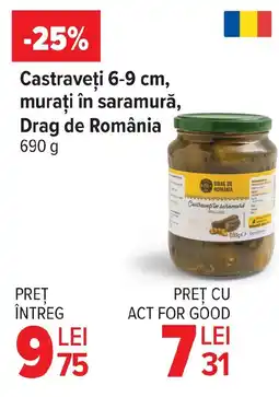 Carrefour Castraveţi 6-9 cm, murați în saramură, Drag de România Ofertă