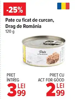 Carrefour Pate cu ficat de curcan, Drag de România Ofertă